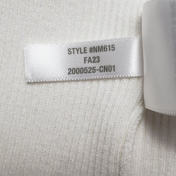 Madewell Wide Rib Sweater Top Women's Small Antique Cream Ivory Sweetheart Neck - Picture 9 of 16